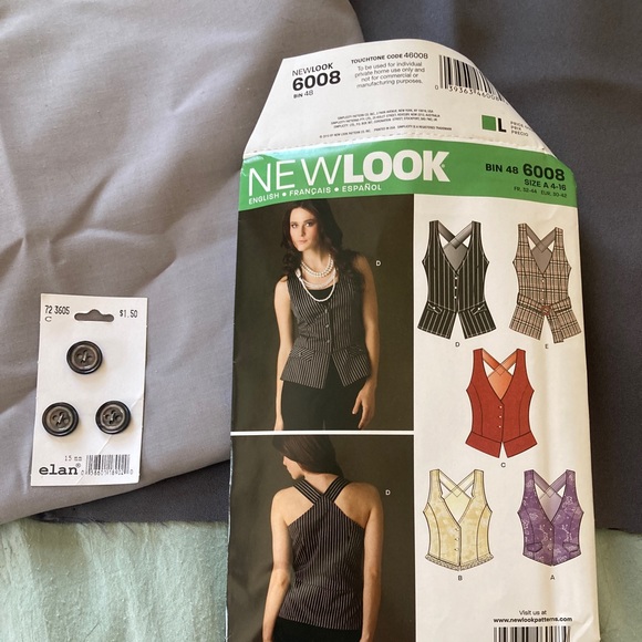 3/20$ 🛍️ Pattern and fabric for vest - Picture 2 of 2